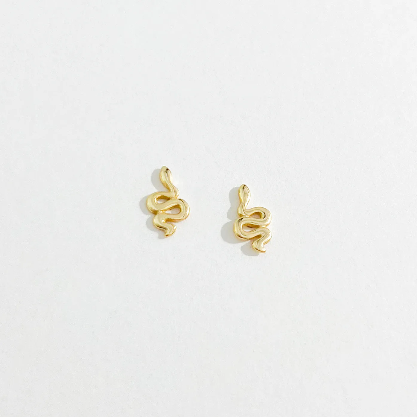 Snake Studs in Gold sold by Flaire & Co. product image thumbnail 3