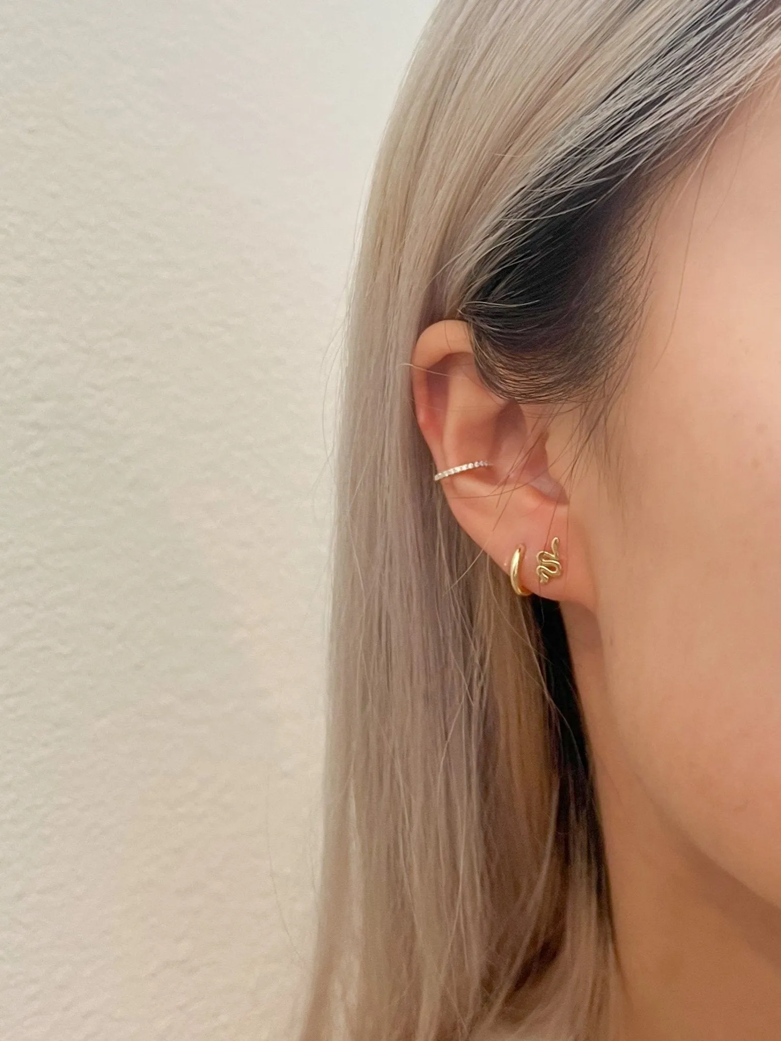 Snake Studs in Gold sold by Flaire & Co. product image thumbnail 2