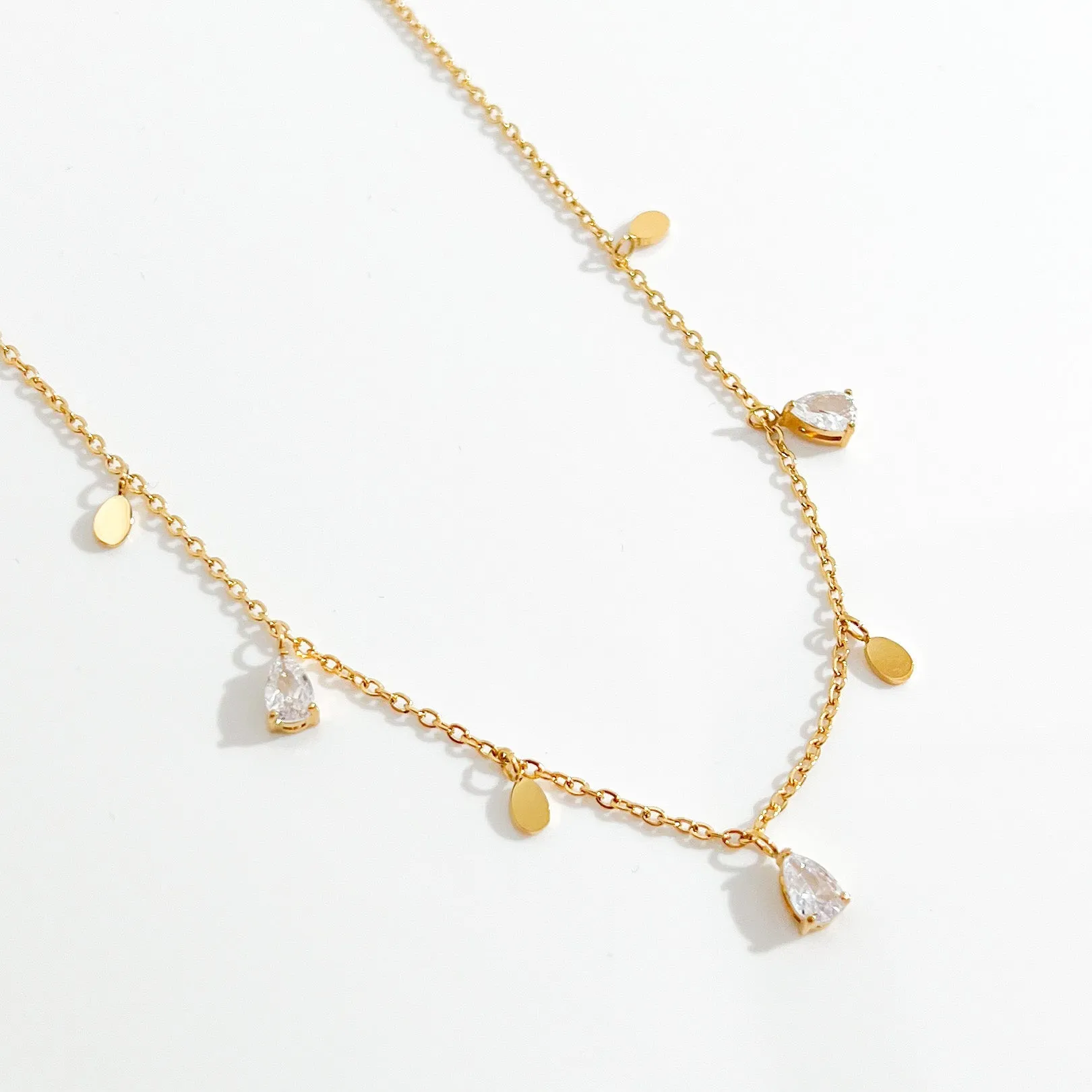 Tear Drops Necklace in Gold sold by Flaire & Co. product image thumbnail 3