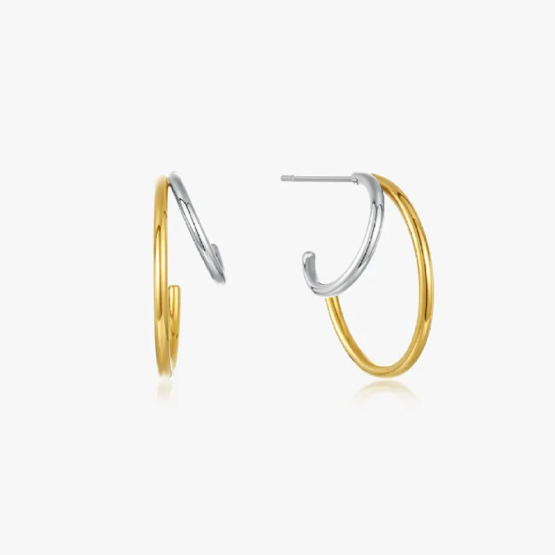Two Tone Big Hoops (Greek Inspired Collection) sold by Flaire & Co.