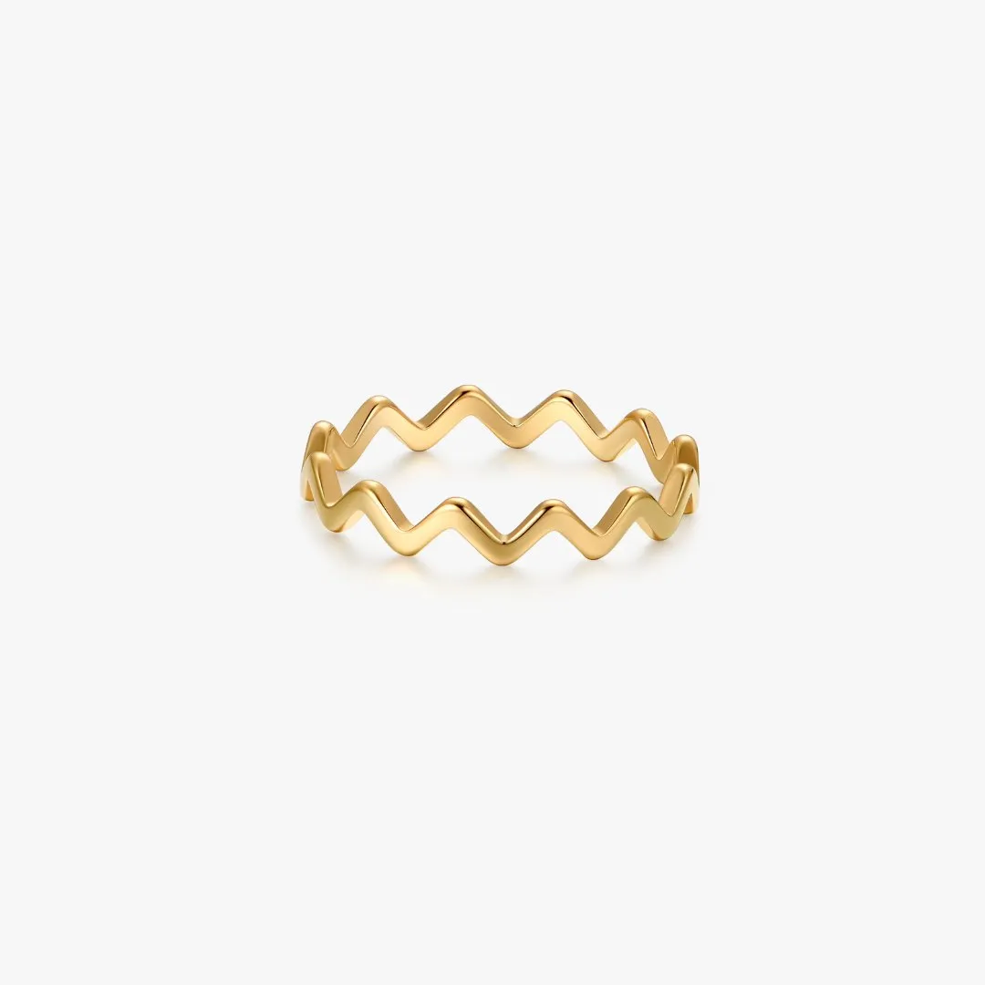 Making Waves Gold Ring sold by Flaire & Co.