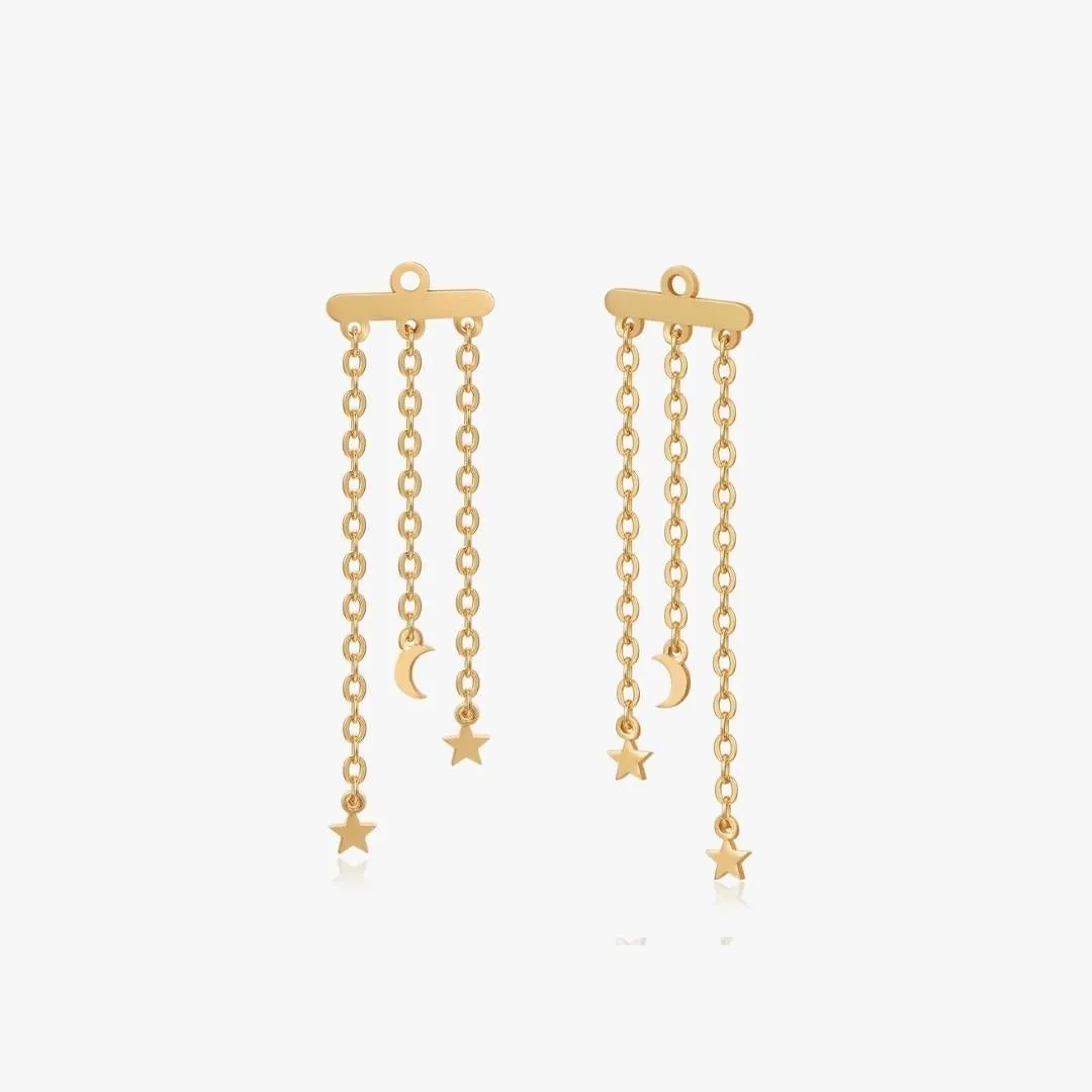 Dangling Star Stud Jacket in Gold sold by Flaire & Co.