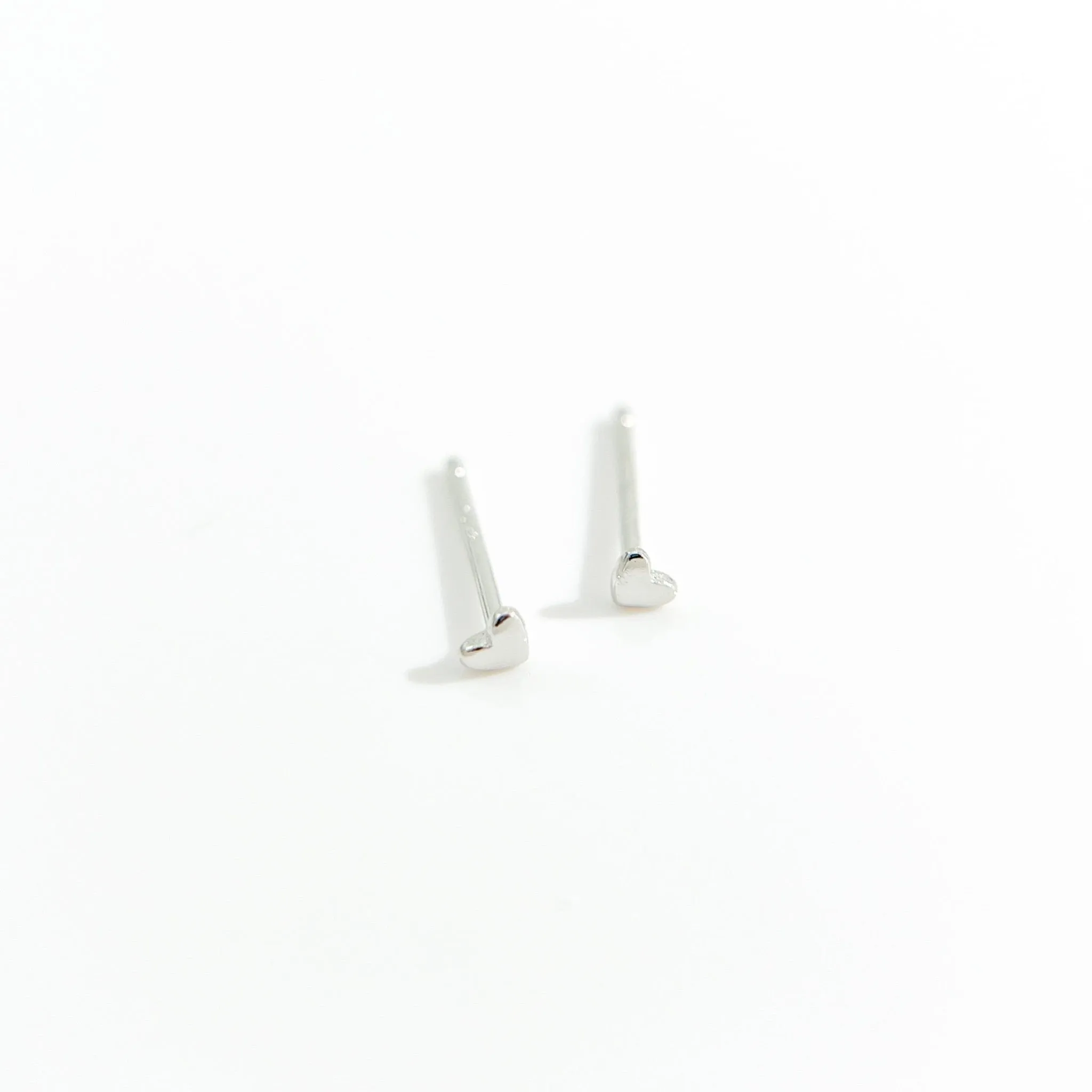 Micro Heart 2.0 Stud in Silver sold by Flaire & Co. product image thumbnail 5