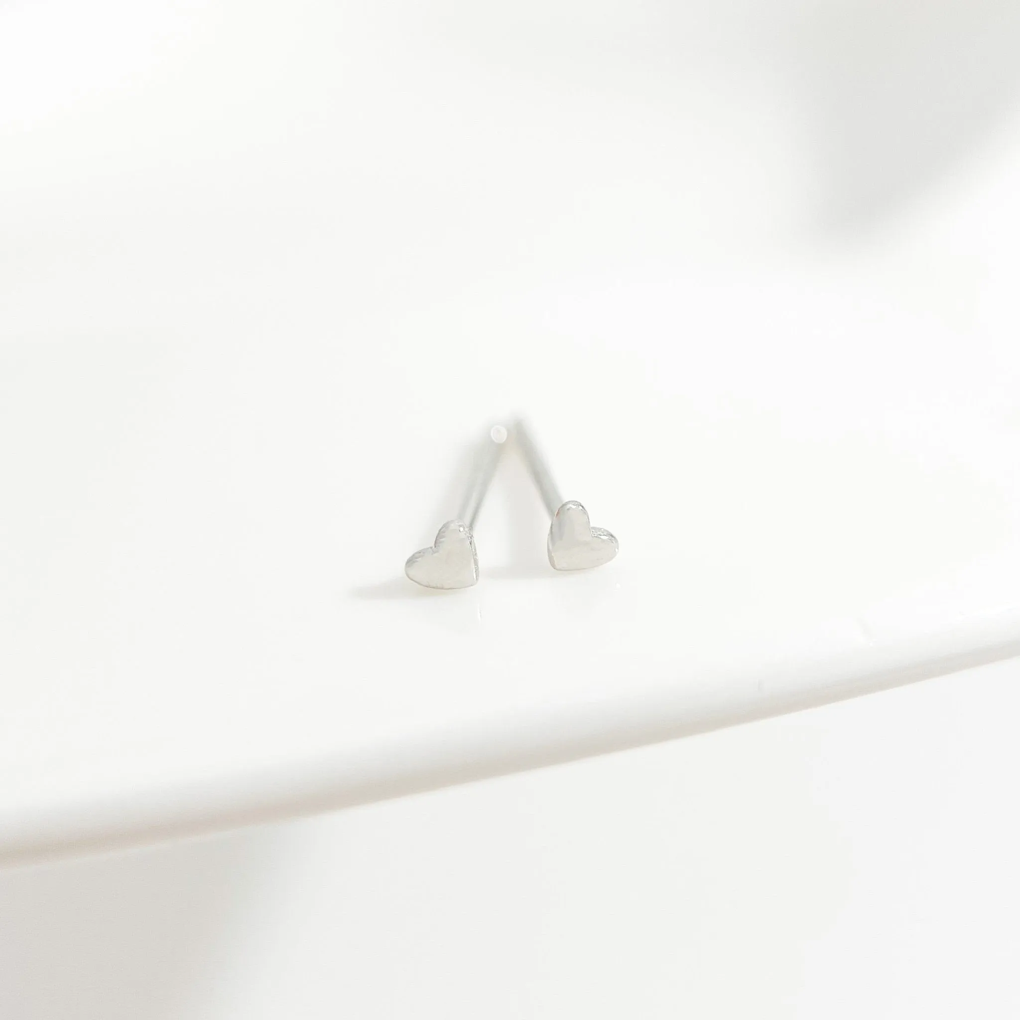 Micro Heart 2.0 Stud in Silver sold by Flaire & Co. product image thumbnail 3