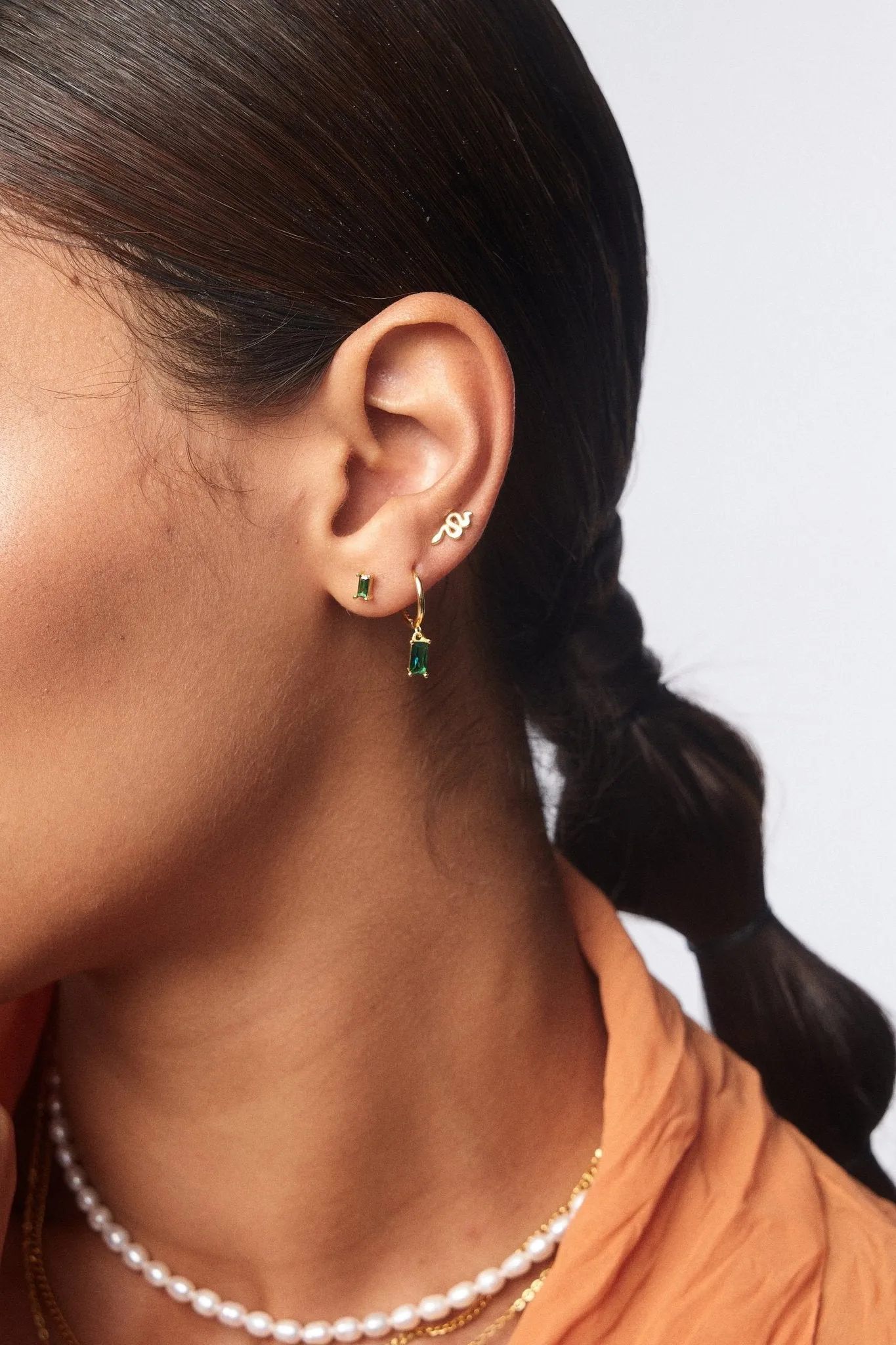 Rectangle Studs in Gold sold by Flaire & Co. product image thumbnail 2