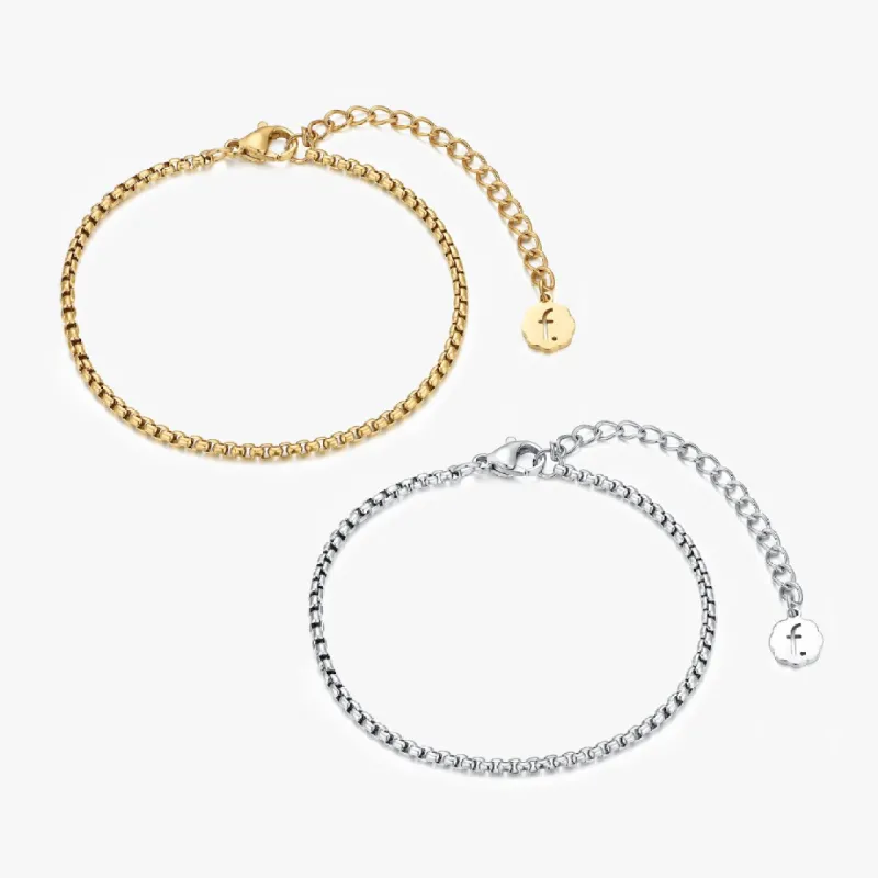 Round Box Chain Bracelet sold by Flaire & Co.