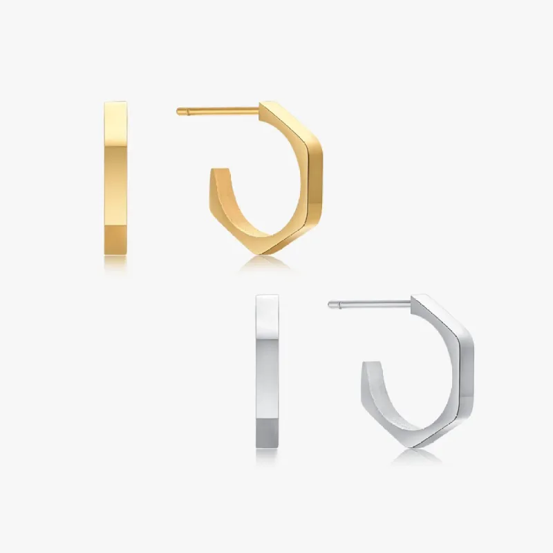 Geometric Hoops sold by Flaire & Co.