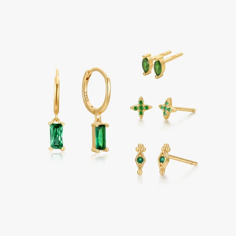 Gold Loving Green Earring Bundle sold by Flaire & Co.