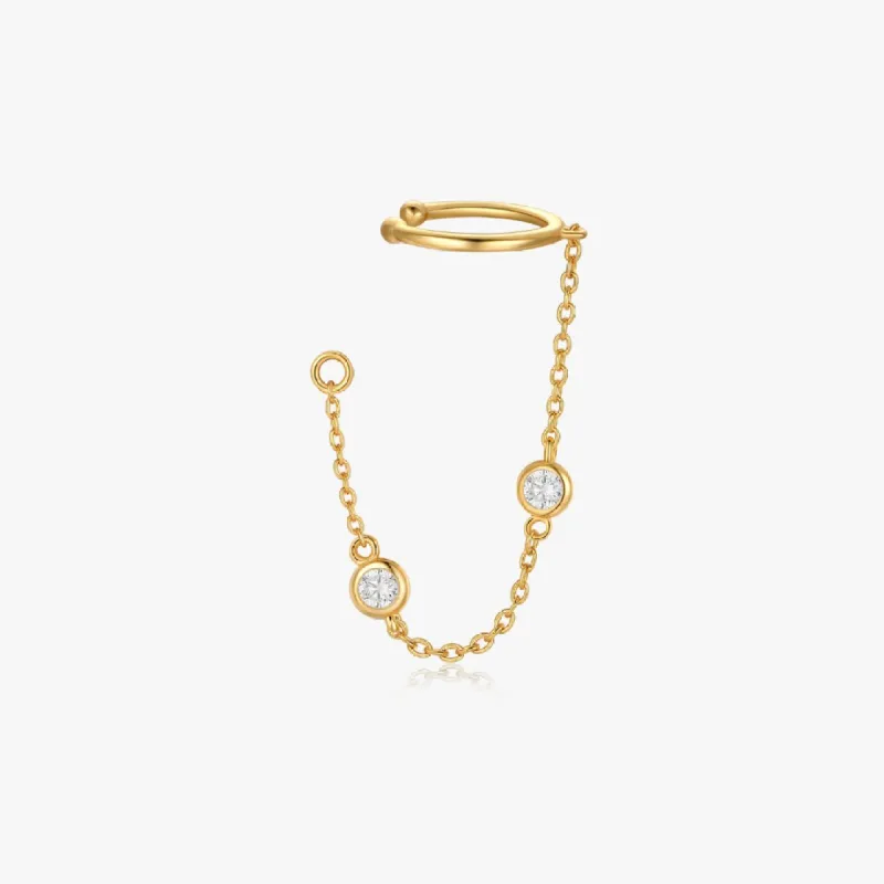 Crystal Chain Cuff Stud Jacket in Gold sold by Flaire & Co.