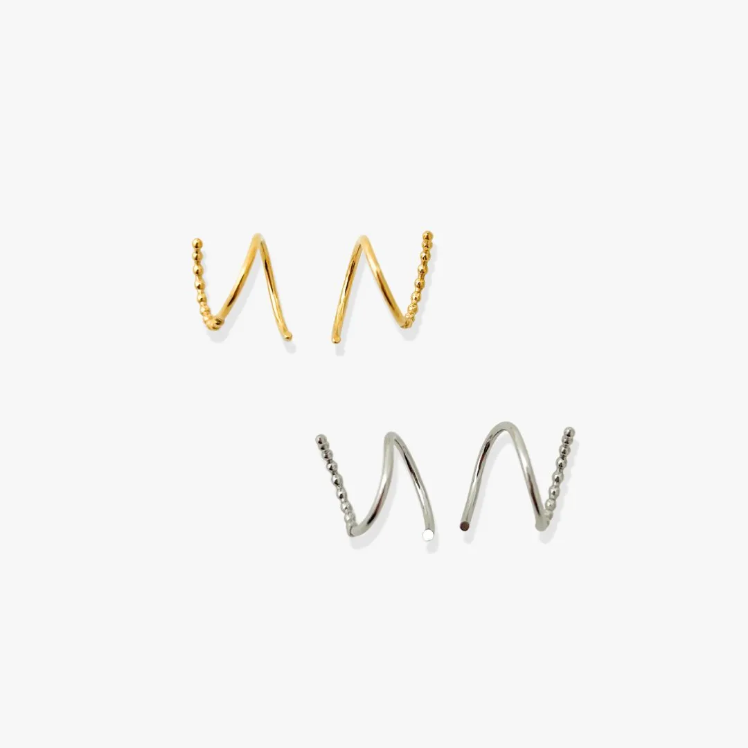 Beaded Spiral Earrings sold by Flaire & Co.