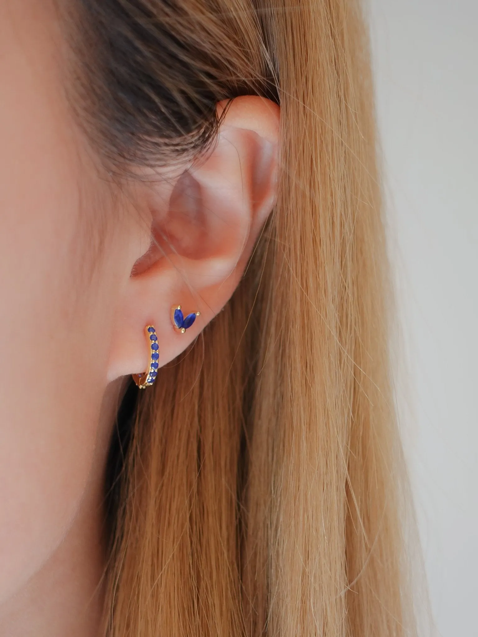 Blue Sprout Sterling Studs in Gold sold by Flaire & Co. product image thumbnail 3