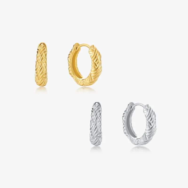 Textured Dome Hoops (Greek Inspired Collection) sold by Flaire & Co.