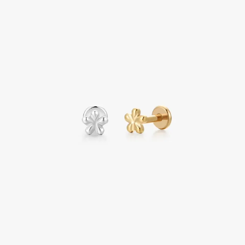 Titanium Mini Floral Flat Back Stud (Single) sold by Flaire & Co.