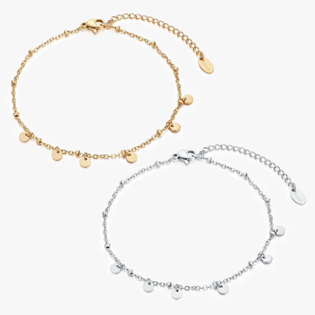Dangling Disks Anklet sold by Flaire & Co.