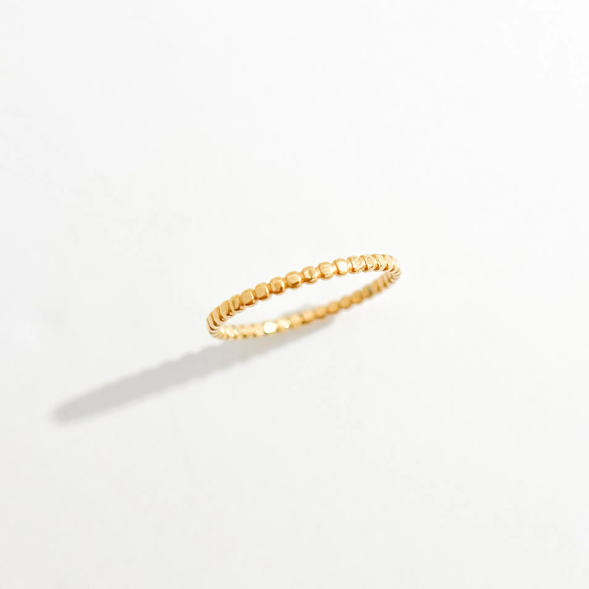 Thin Beaded Band Gold Ring sold by Flaire & Co. product image thumbnail 4