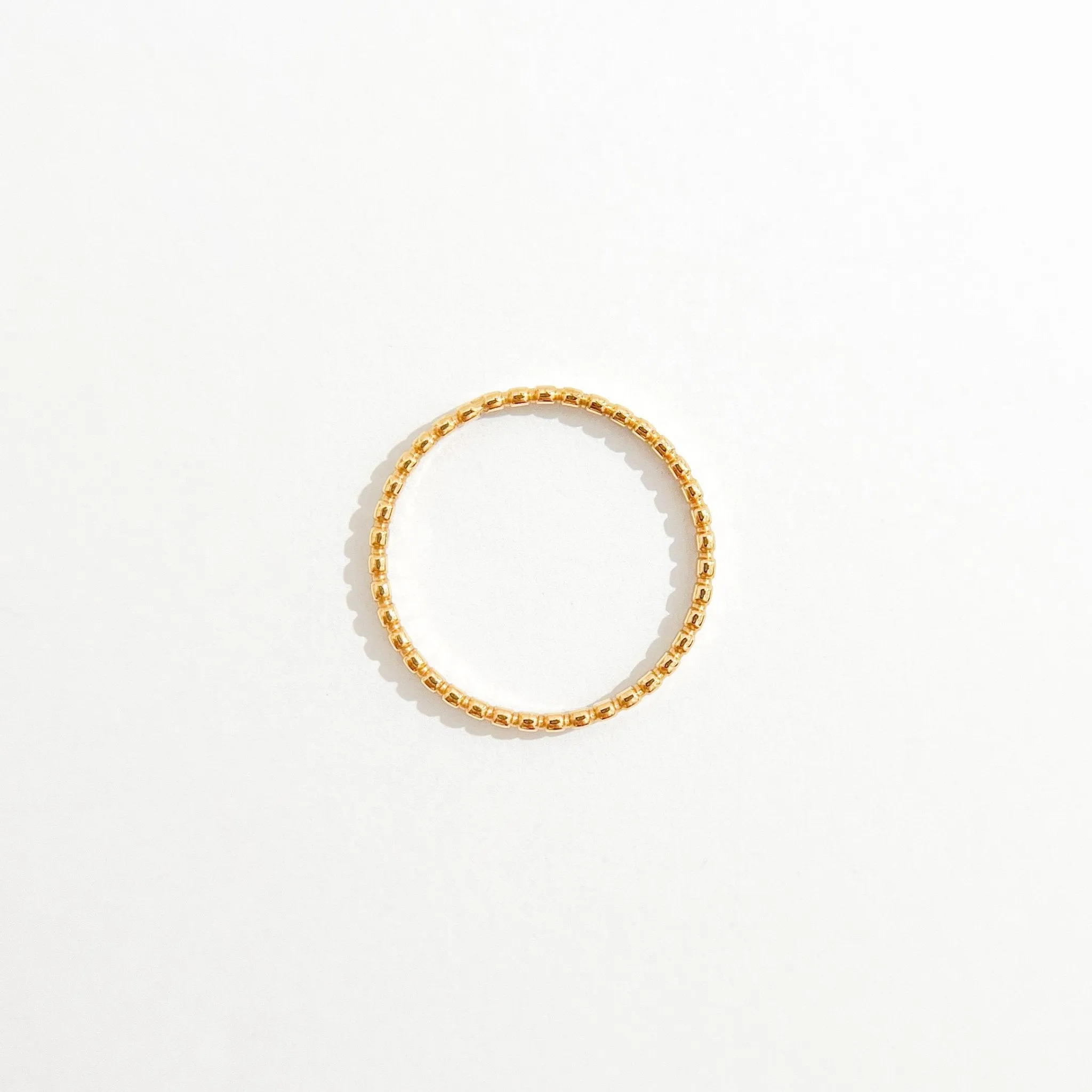 Thin Beaded Band Gold Ring sold by Flaire & Co. product image thumbnail 5