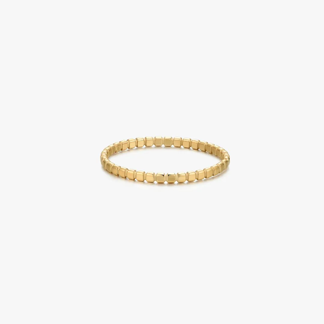 Thin Beaded Band Gold Ring sold by Flaire & Co.
