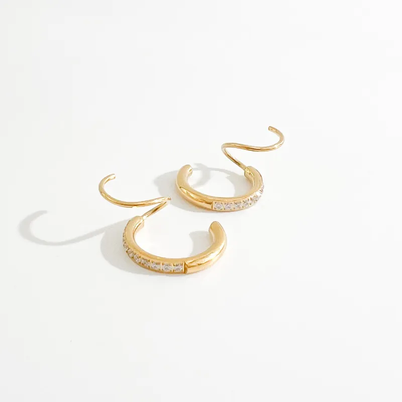 Crystal Aria Faux Double Hoops sold by Flaire & Co.