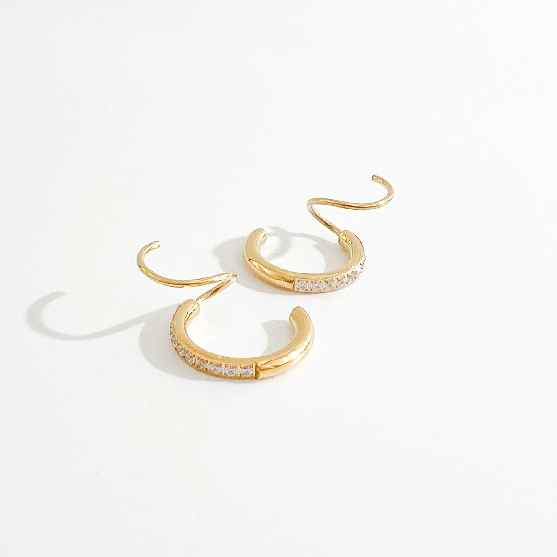 Crystal Aria Faux Double Hoops sold by Flaire & Co.