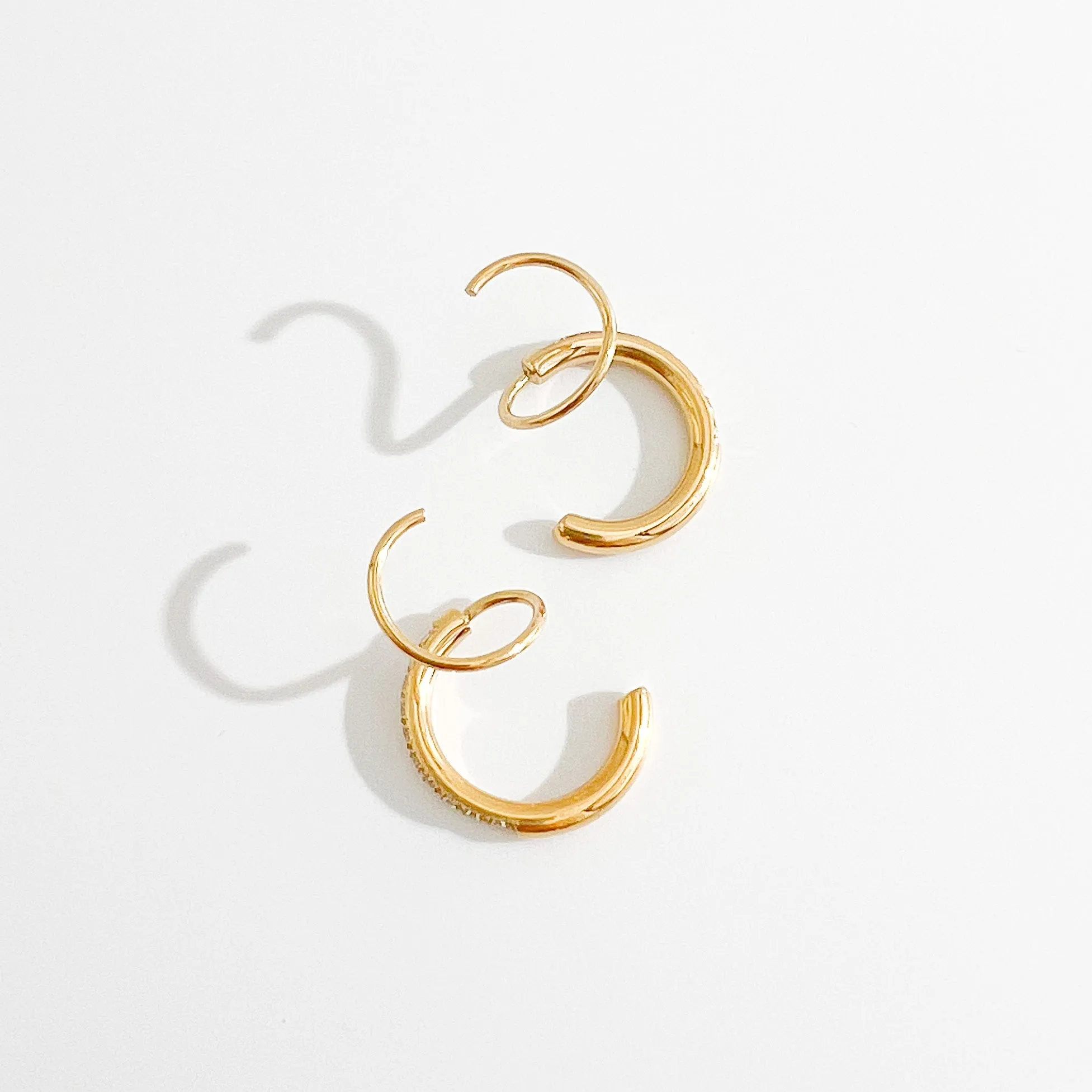 Crystal Aria Faux Double Hoops sold by Flaire & Co. product image thumbnail 2