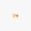 Titanium Butterfly Flat Back Stud (Single) sold by Flaire & Co.