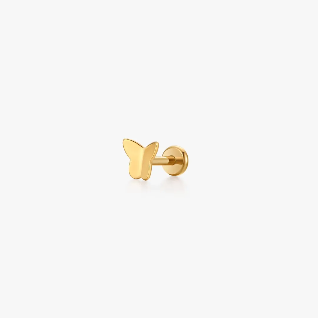 Titanium Butterfly Flat Back Stud (Single) sold by Flaire & Co. product image thumbnail 5
