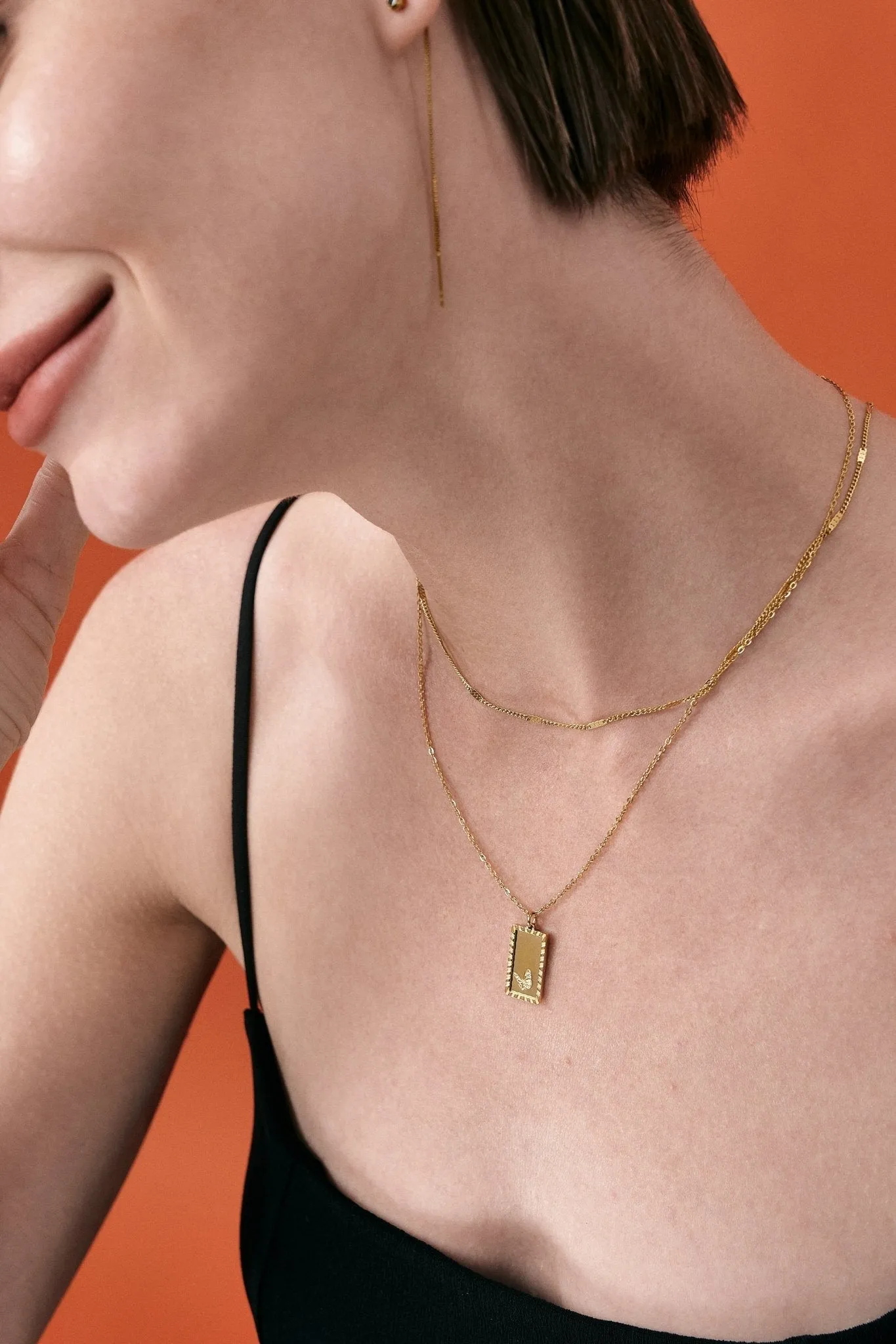 Hammered Chain Necklace sold by Flaire & Co. product image thumbnail 2