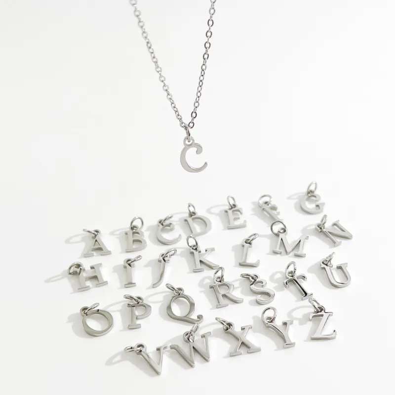 Perfectly Dainty Initial Necklace in Silver sold by Flaire & Co.