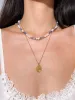 Blue Beads + Pearls Necklace (Greek Inspired Collection) sold by Flaire & Co.