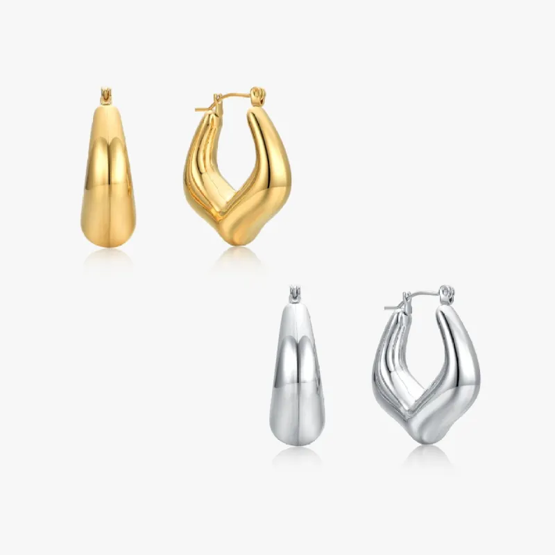 Phoebe Hoop Earrings (Greek Inspired Collection) sold by Flaire & Co.