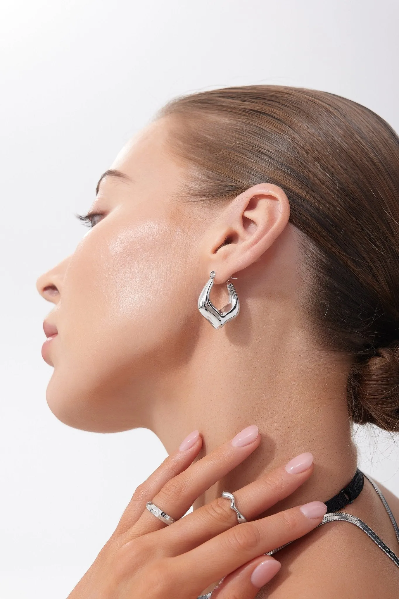 Phoebe Hoop Earrings (Greek Inspired Collection) sold by Flaire & Co. product image thumbnail 3