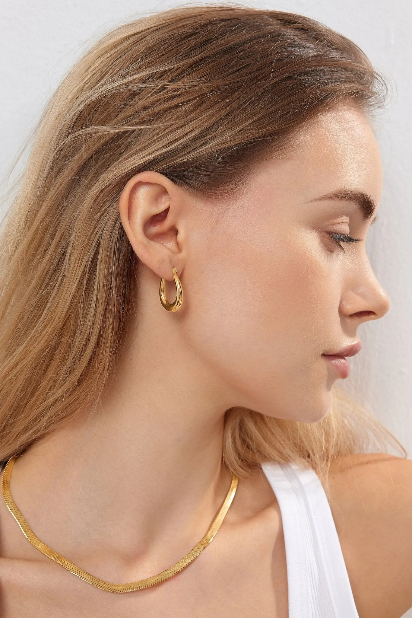 Alexandra Hoop Earrings (Greek Inspired Collection) sold by Flaire & Co. product image thumbnail 2