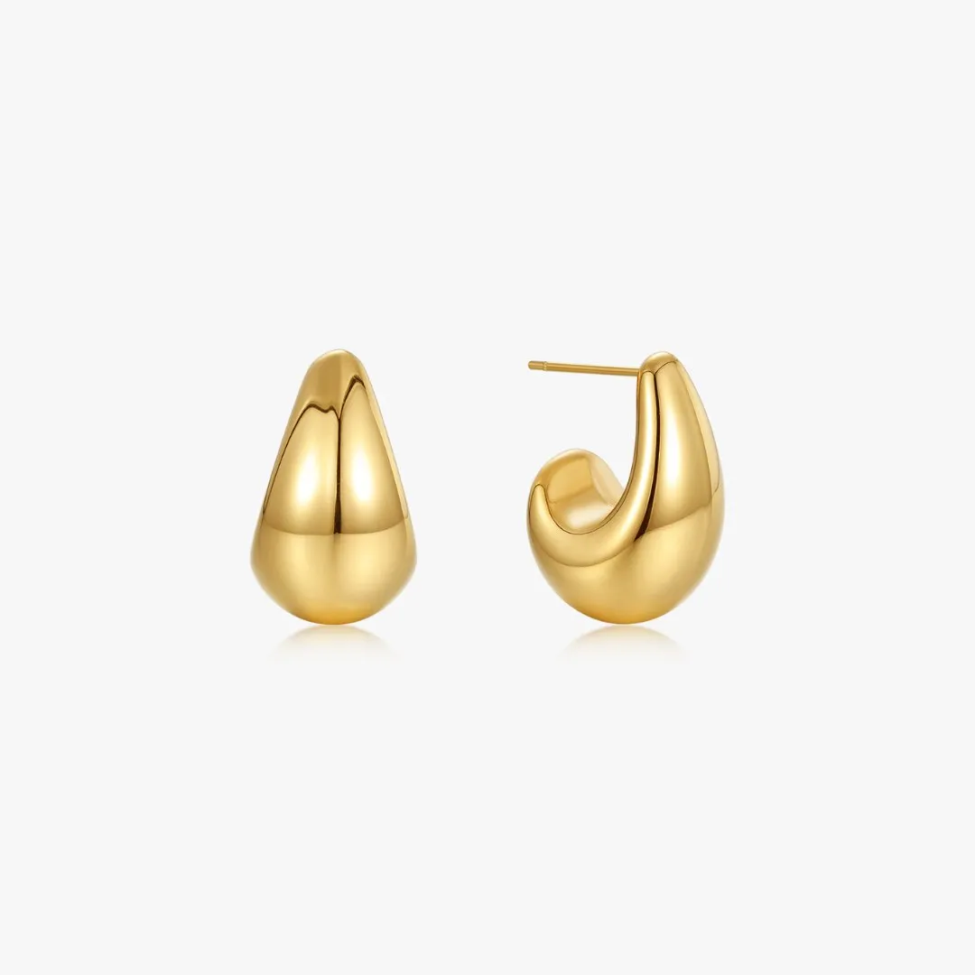 Tear Drop Dome Hoops (Greek Inspired Collection) sold by Flaire & Co. product image thumbnail 5