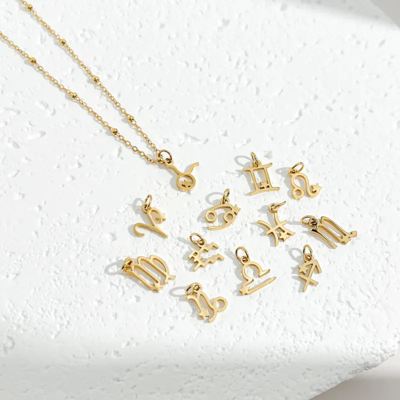 Dainty Zodiac Gold Necklace sold by Flaire & Co.