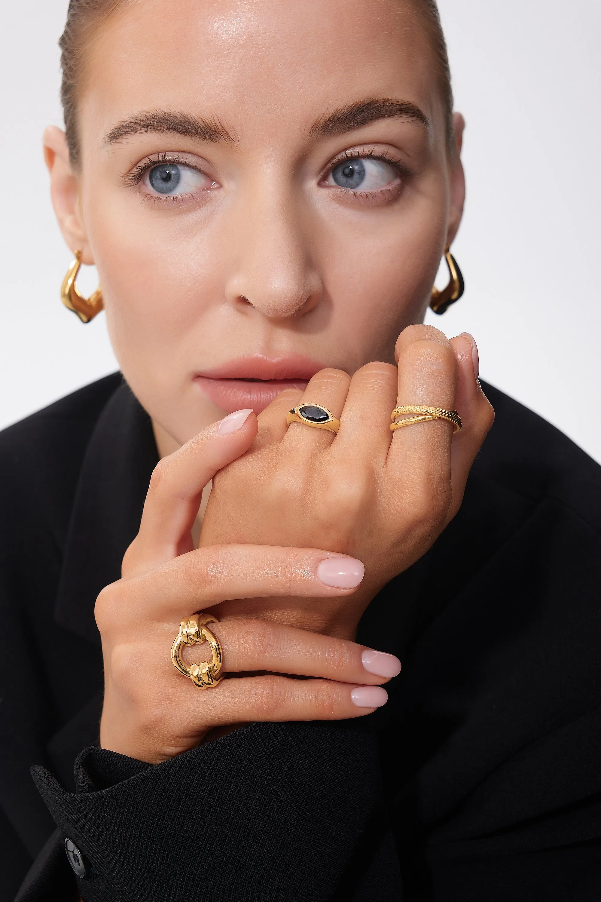 Black Gem Marquise Ring sold by Flaire & Co. product image thumbnail 2