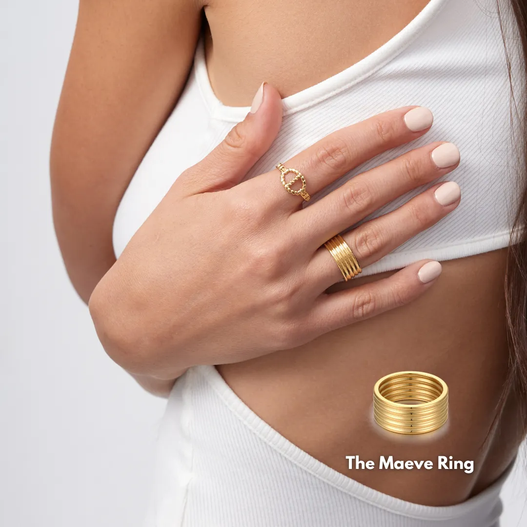 The Maeve Ribbed Ring sold by Flaire & Co. product image thumbnail 2