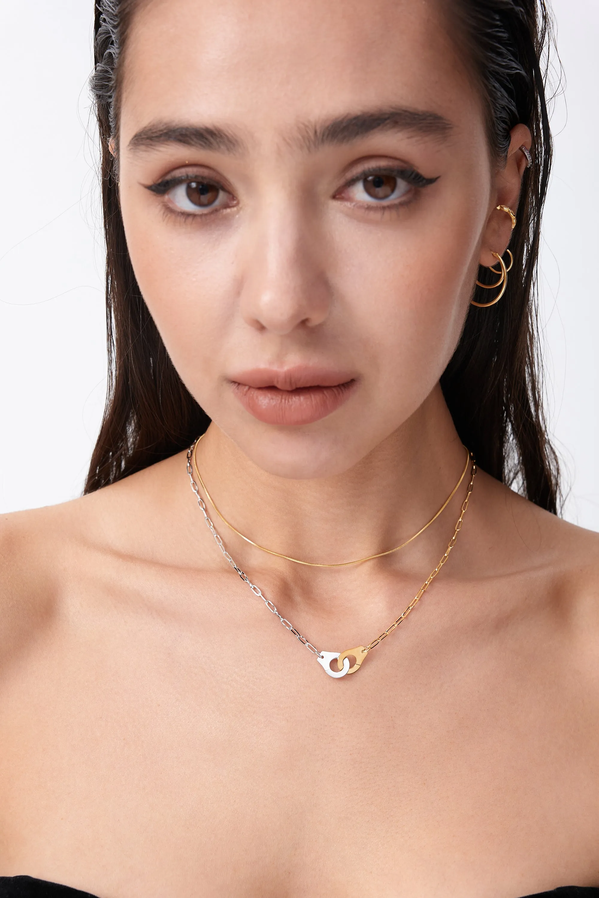 Olivia Two Toned Necklace sold by Flaire & Co. product image thumbnail 2