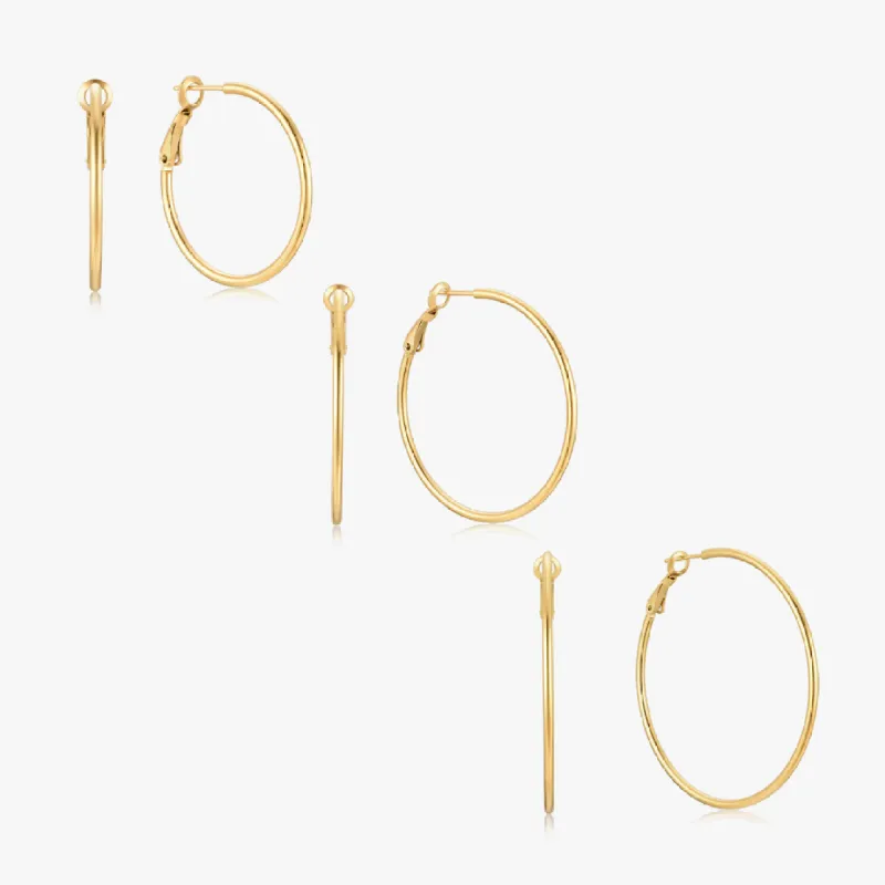 Essential Thin Gold Hoops sold by Flaire & Co.