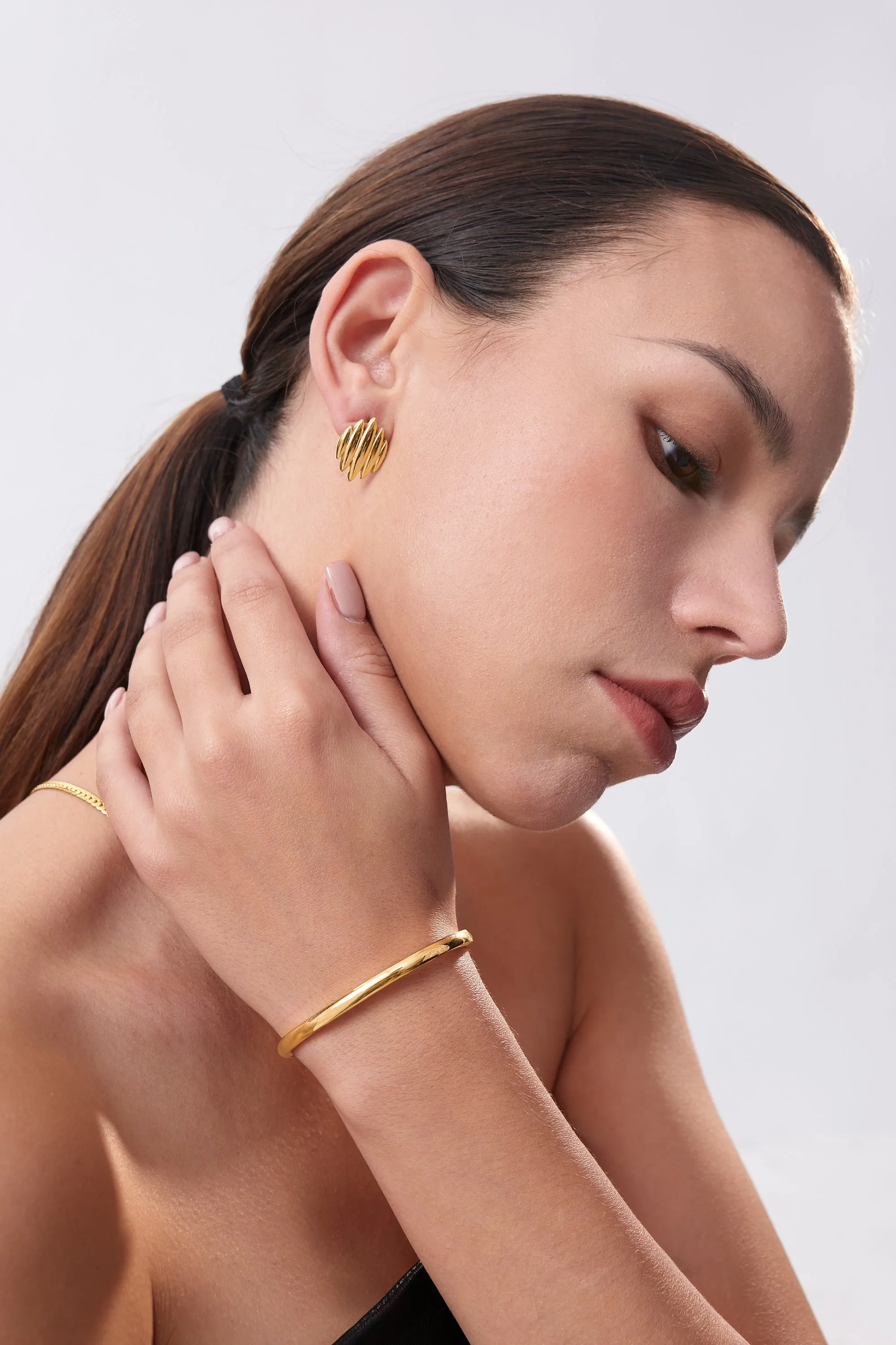 Simple Stacker Cuff Bangle Bracelet sold by Flaire & Co. product image thumbnail 2