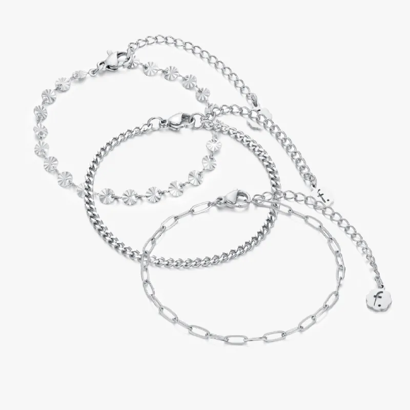 The Catherine Silver Bracelet Bundle sold by Flaire & Co.