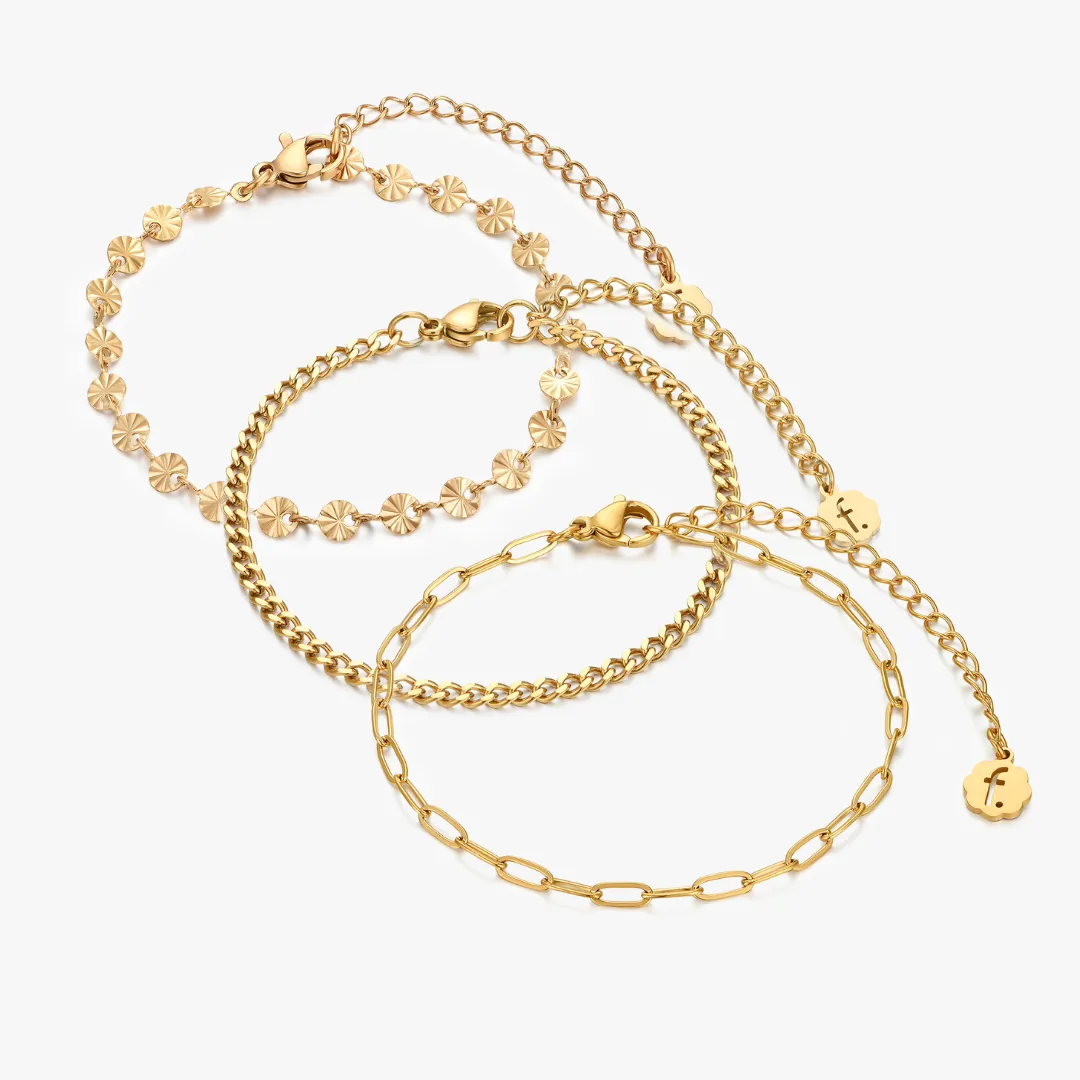 The Catherine Gold Bracelet Bundle sold by Flaire & Co.
