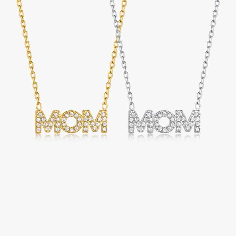 Pave Mom Necklace sold by Flaire & Co.