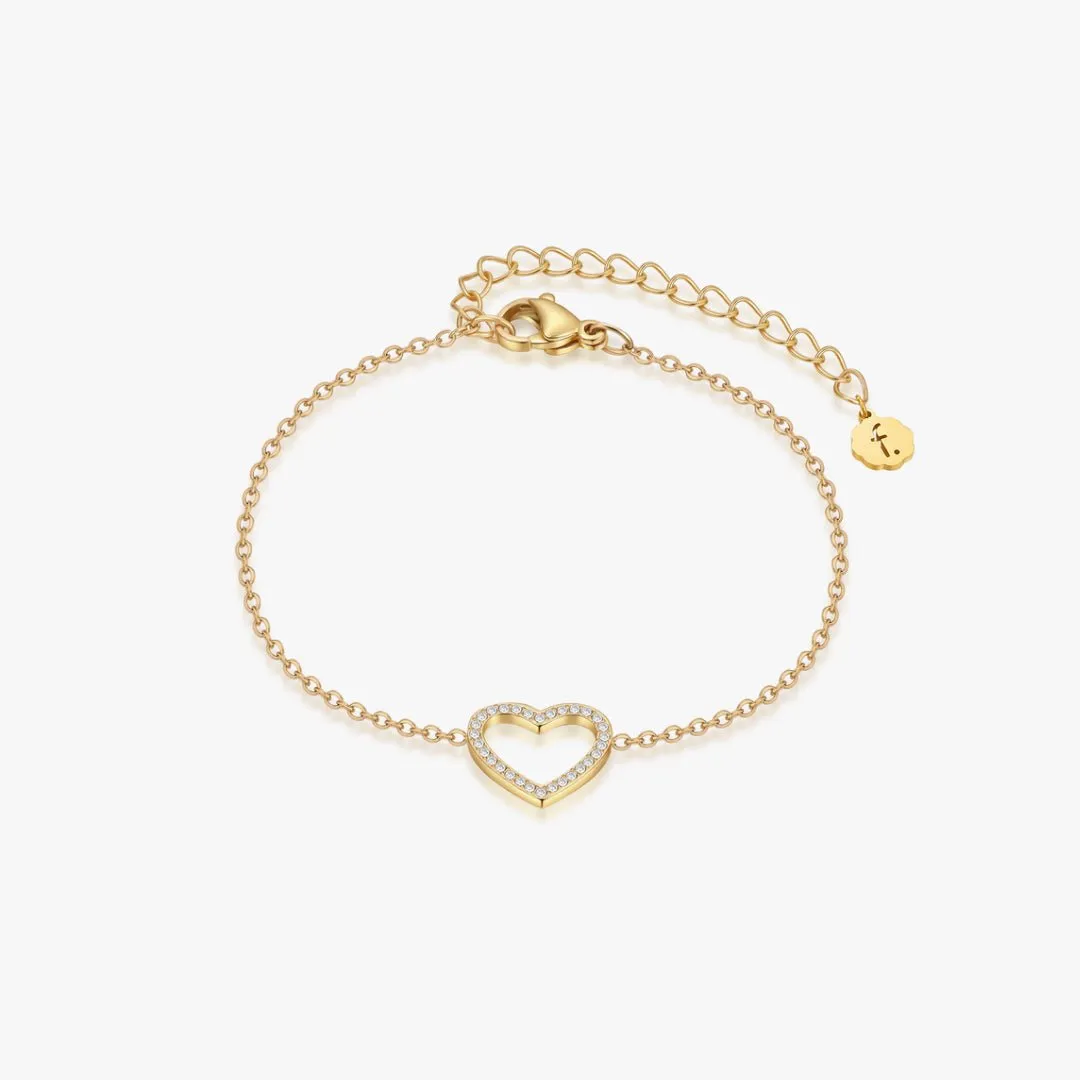 Pave Heart Bracelet sold by Flaire & Co. product image thumbnail 4