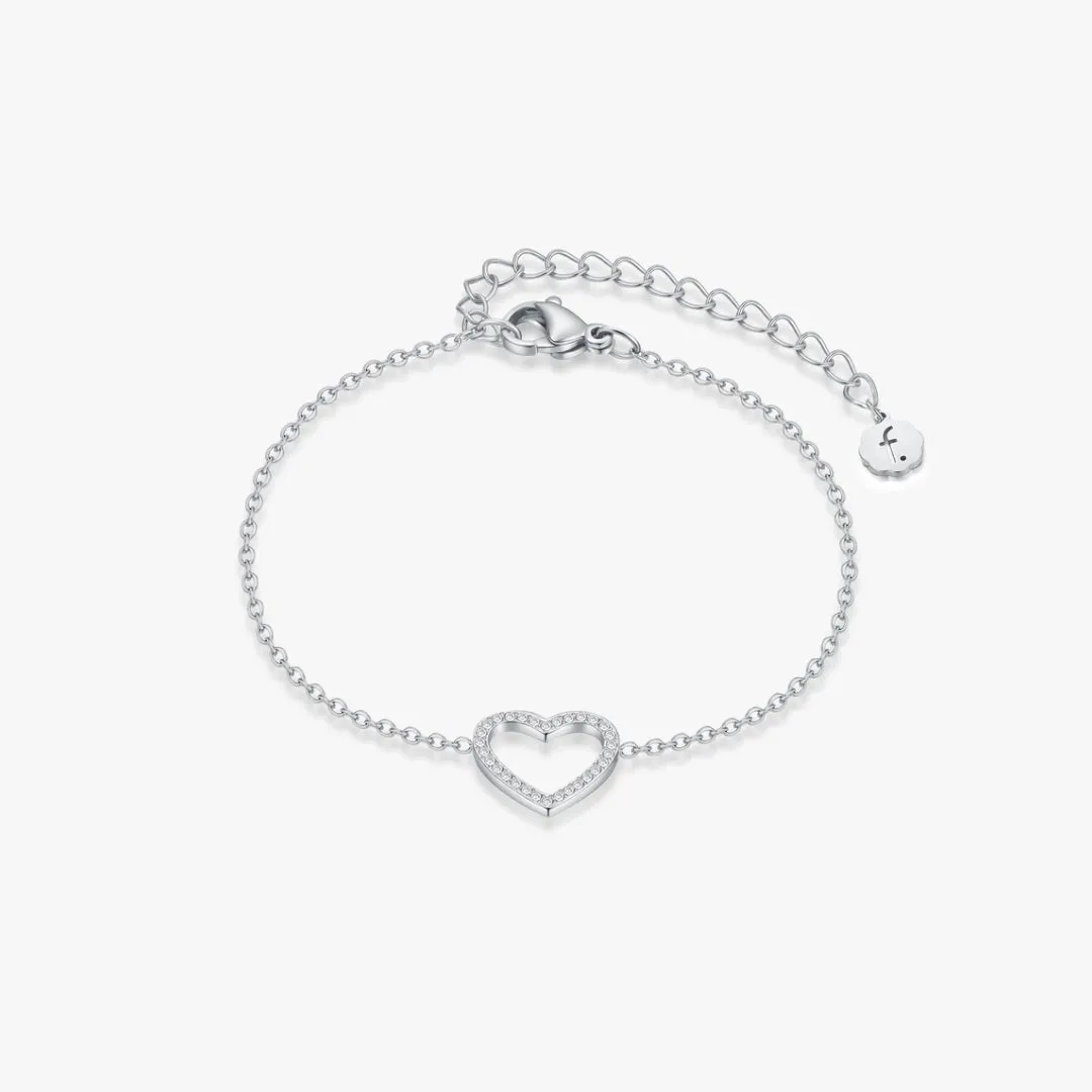 Pave Heart Bracelet sold by Flaire & Co. product image thumbnail 5