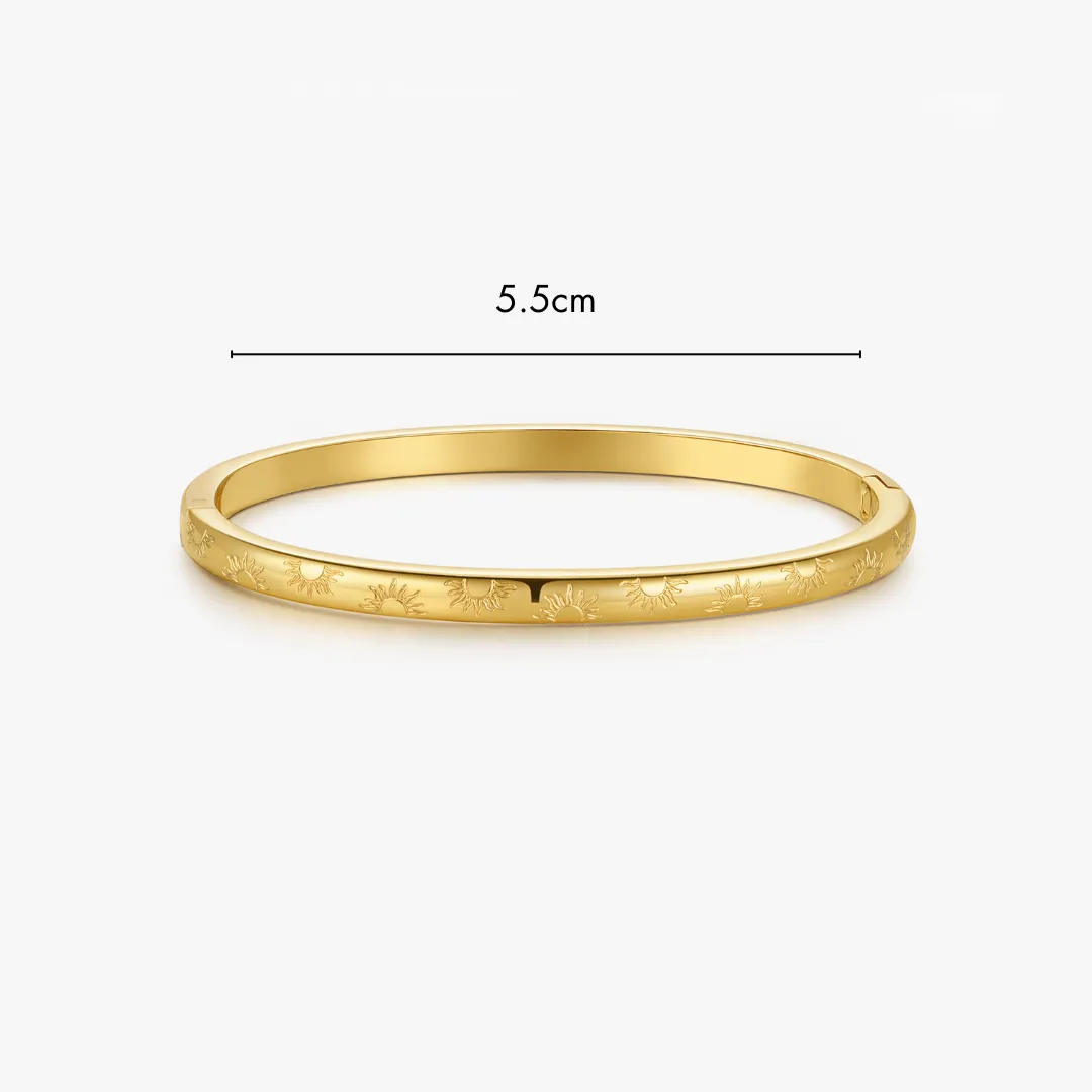 Sunlight Stacker Cuff Bangle Bracelet sold by Flaire & Co. product image thumbnail 4