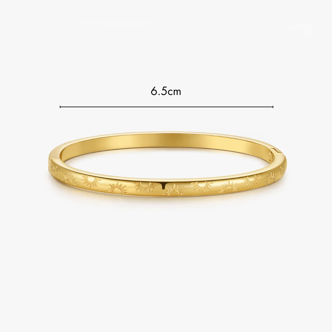 Sunlight Stacker Cuff Bangle Bracelet sold by Flaire & Co. product image thumbnail 5