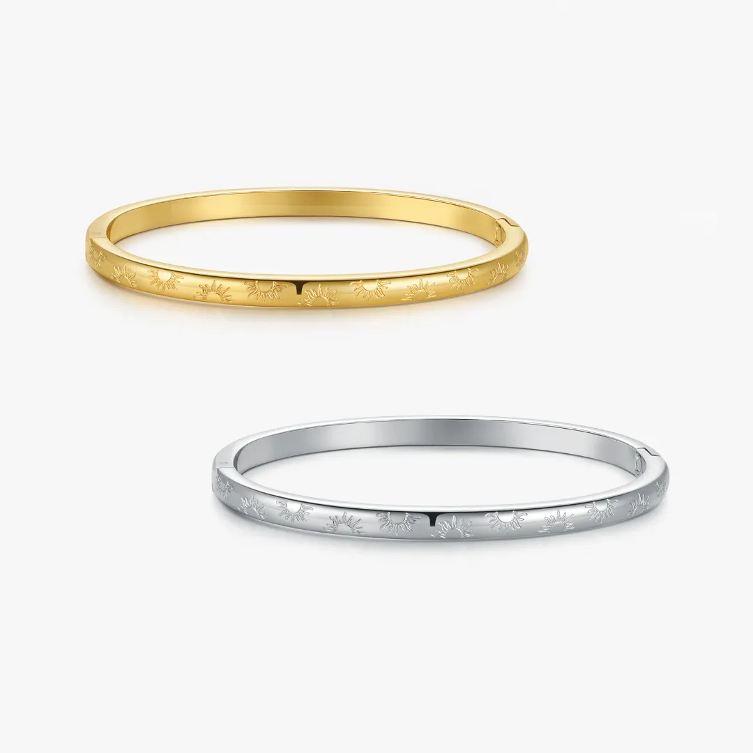 Sunlight Stacker Cuff Bangle Bracelet sold by Flaire & Co.