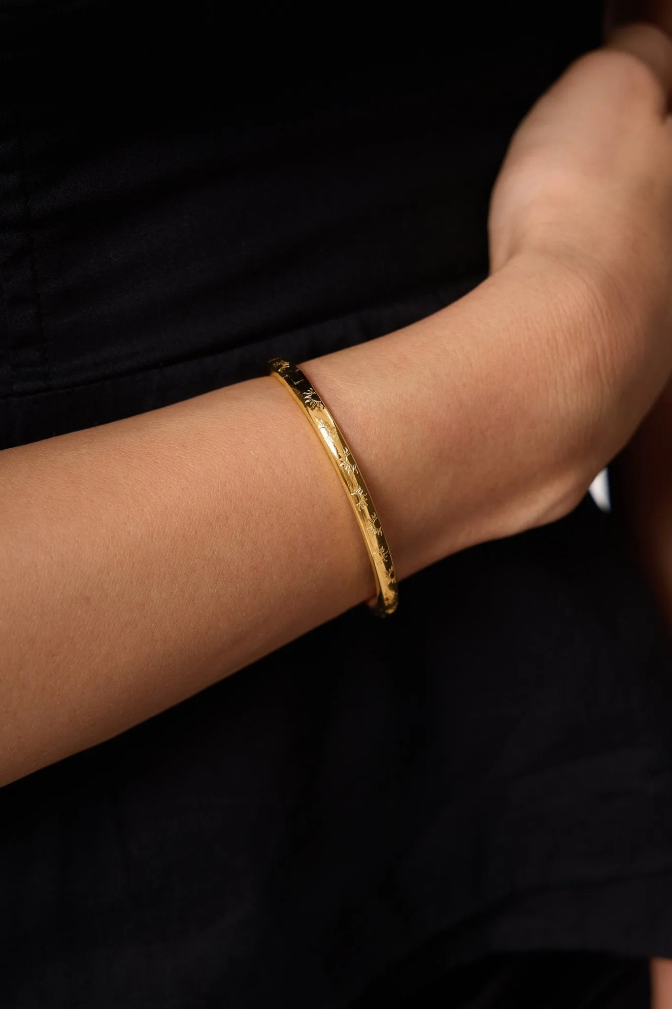 Sunlight Stacker Cuff Bangle Bracelet sold by Flaire & Co. product image thumbnail 2