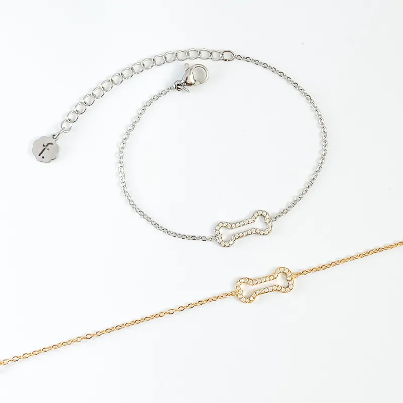 Pave Bone Bracelet (Pawsitive Change Collection) sold by Flaire & Co.