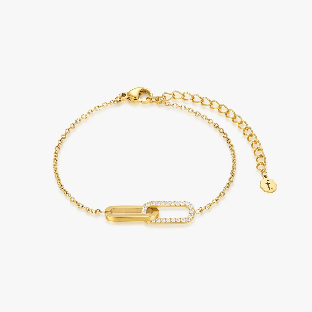 Pave Intertwined Links Bracelet sold by Flaire & Co. product image thumbnail 4